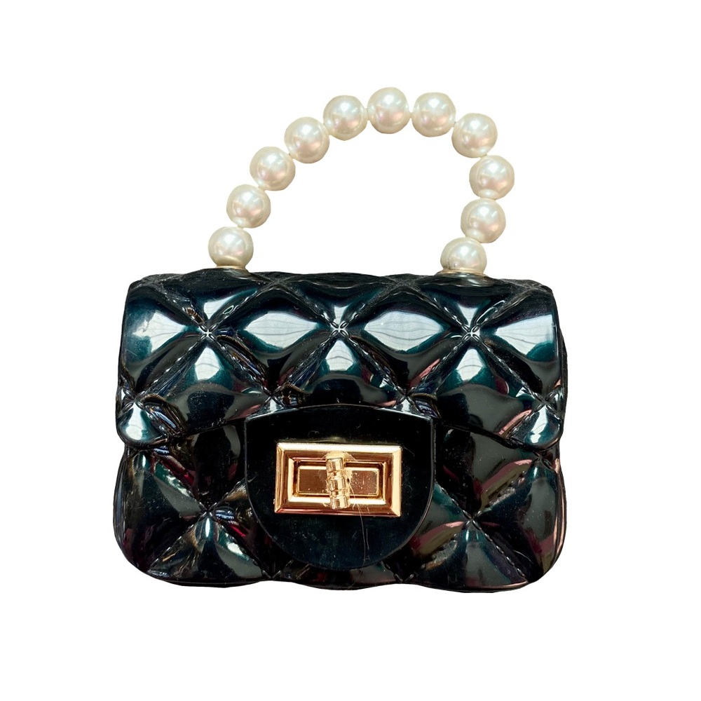 NWOT MINI BLACK JELLY AND PEARL HANDBAG 🖤